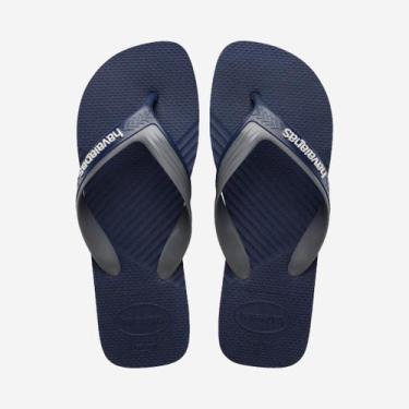 Imagem de Chinelo Havaianas Dual Azul Marinho, Marinho, Cinza aco, 45/46