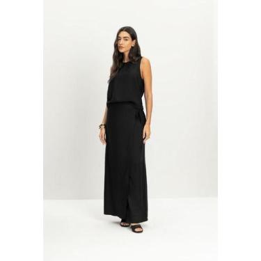 Imagem de Calça feminina envelope sarjada Essendi -Preto, G, Preto