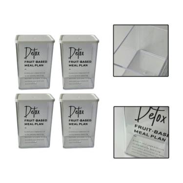 Imagem de Kit 4 Potes Herméticos Organizadores Alimentos Sabão 810ml - Isanog