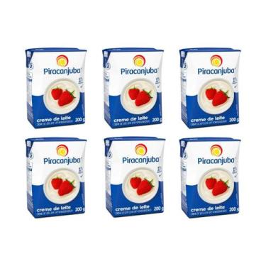 Imagem de Creme De Leite Piracanjuba 200g Kit, 6 unidades