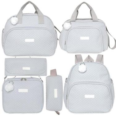 Imagem de Kit Bolsas Maternidade Pirulitando Completo Leveza Cinza - Pirulitando