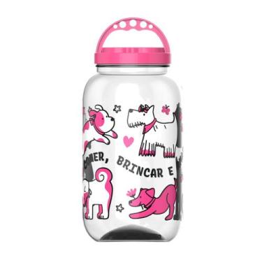 Imagem de Pote Porta Ração Cachorro Gato 3,6l 1,4LT Com Alça Container - - Panam