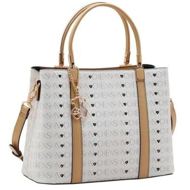 Imagem de Bolsa Transversal Feminina Cristal Monograma Chenson CG85397, Bege, UN
