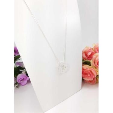 Imagem de Colar Veneziana C/ping. Mãe Te Amo Prata Legítima 925 - Lojas La&Amp;N