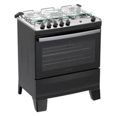 Imagem de Fogão Agile 5 Bocas Automático Mesa Aço Inox Atlas, Preto, Bivolt