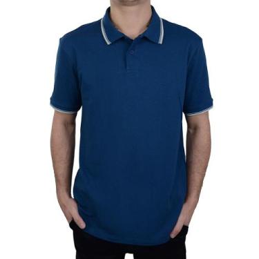 Imagem de Camisa Polo Masculina MC Hering Azul - 3M11A6PEN, Azul, XG