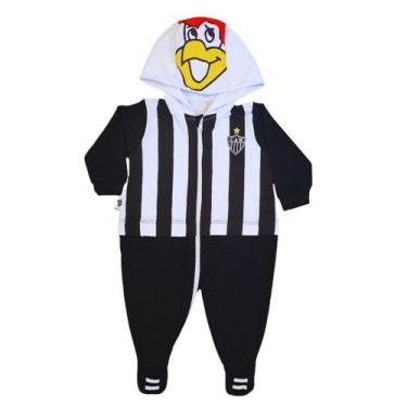 Imagem de Macacão Bebê Atlético MG Galo Mascote Listrado Oficial, G
