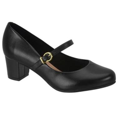 Imagem de Sapato Feminino Beira Rio Scarpin Boneca Salto Baixo 4777475, 37, Pret