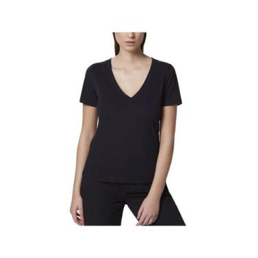 Imagem de Blusa Hering Feminina Meia Manga 4ez9 Preto, EXG, Preto