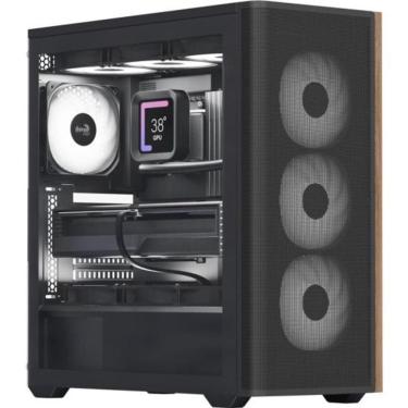 Imagem de Gabinete para Computador D501-V1 Torre ATX Micro ATX Mini-ITX em Aço com Suporte para Watercooler Preto Aerocool