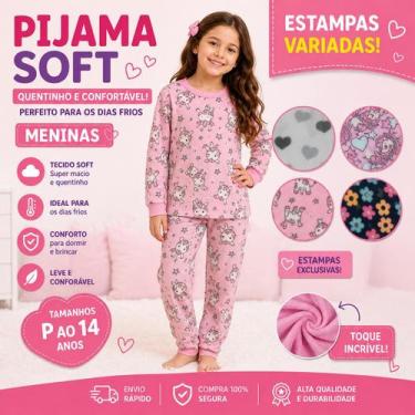 Imagem de Pijama Longo Soft Infantil  Inverno Estampado para Menina - Mafessoni,