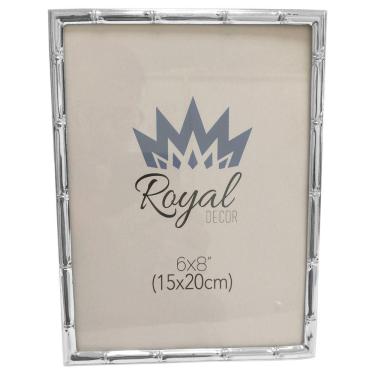 Imagem de Porta Retrato Royal Decor Bambu Aço prata