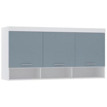 Imagem de Armário Aéreo Ponte Modulado 165cm Taiga Branco/Grey L01 - Mpozenato