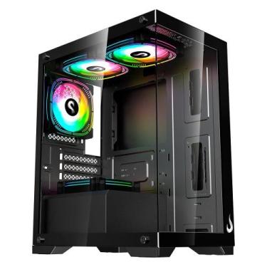 Imagem de Gabinete Gamer Rise Mode Crystal Glass 01, Mid Tower, Lateral e Fronta
