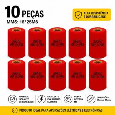 Imagem de KIT 10 ISOLADOR PARA BARRAMENTO TIPO EPOXI 16x25xM6 ROSCA M6 - Sibrate