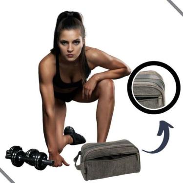 Imagem de Necessaire Unissey Organizador Mala Viagem Porta Maquiagem, Bege