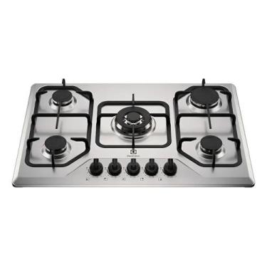 Imagem de Cooktop 5 Bocas a Gás Electrolux Inox Experience Multi Chama e Grade F