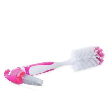 Imagem de Escova p/ Mamadeira e Bico 2 em 1 Nuby 5526, Rosa