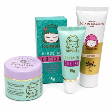 Imagem de Kit Skincare Kokeshi Cuidado Essencial (3 produtos)
