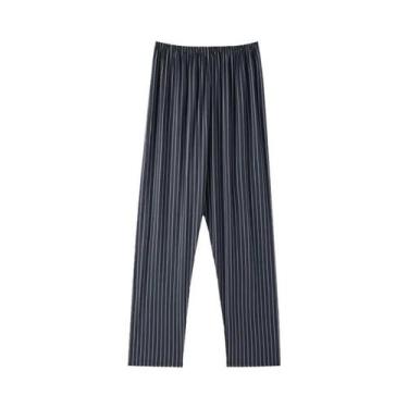 Imagem de Calças De Pijama Masculinas De Verão Estilosas Finas Respiráveis Solta