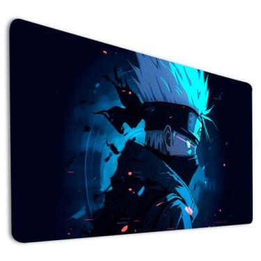 Imagem de Mouse Pad Grande Guerreiro Ninja Azul Desk Mat para Setup Gamer Comput