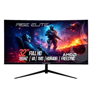 Imagem de Monitor Gamer Curvo Rise Mode Elite 32" FHD 165hz VA 2ms DP/HDMI Preto