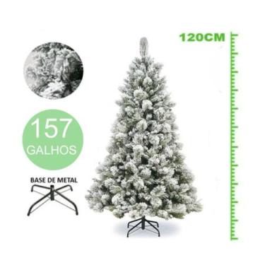 Imagem de Arvore de natal nevada luxo 1,20m pinheirinho nevado - BELA FLOR