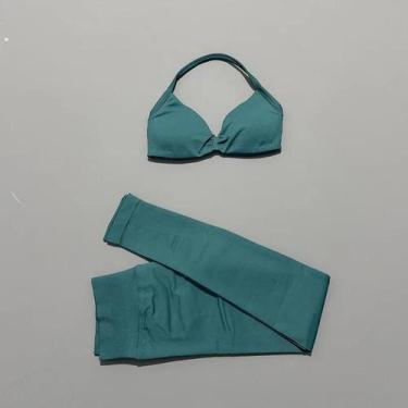 Imagem de Conjunto De Roupas De Yoga Femininas Em 2 Peças, Roupas De Atividade F