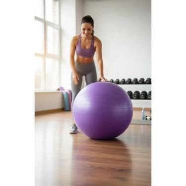 Imagem de Bola Suíça 65cm Roxo Anti-Estouro Yoga Pilates Fitness - Congratulatio