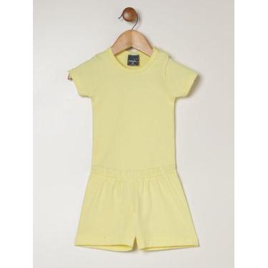 Imagem de Pijama Curto Malha Algodão Infantil Para Bebê- AMARELO - Viston, Amare