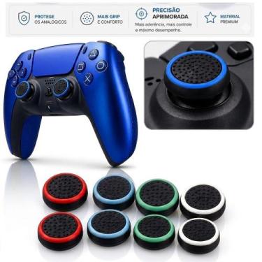 Imagem de Kit Grip Capa Proteção Controles Analógicos Video Game Switch - 