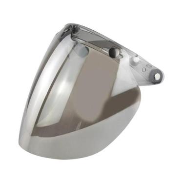 Imagem de Capacete Aberto Para Motocicleta Com Viseira Bolha E Lente De Proteção