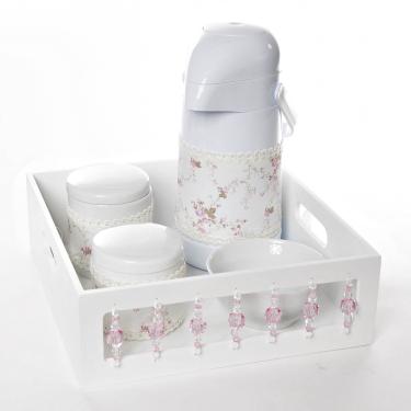 Imagem de Kit Higiene Com Porcelanas E Capa Pedra Rosa Quarto Bebê