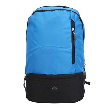 Imagem de Mochila para futebol, mochila para caminhada Mochila multifuncional para esportes Mochila com zíper duplo aberto para futebol, basquete, caminhada, esportes(azul)
