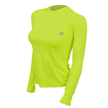 Imagem de Camisa Ciclismo Feminina Manga Longa UV Slim - Verde GG