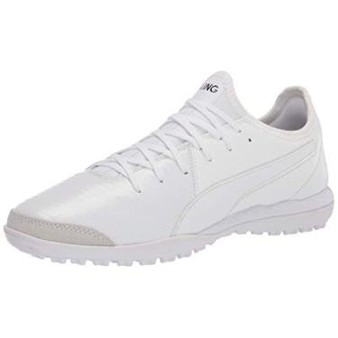 Imagem de PUMA Calçados de Futebol Masculinos, Puma Branco/Puma Branco/Puma Branco, 14.5 Women/13 Men