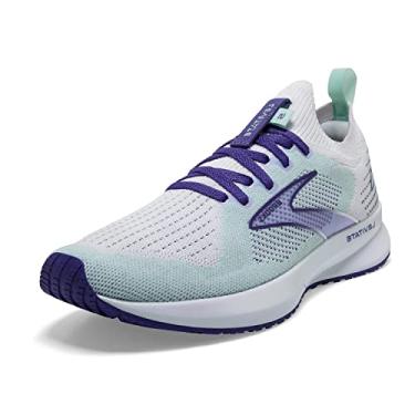 Imagem de Brooks Tênis de corrida feminino Levitate StealthFit 5 Neutral, Branco/Azul marinho/Yucca, 42