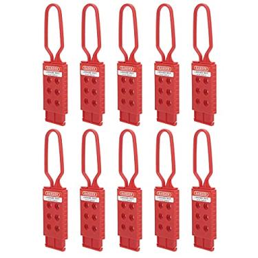 Imagem de Conjunto de 10 ferrolhas de segurança de nylon isolante para manutenção de equipamentos industriais