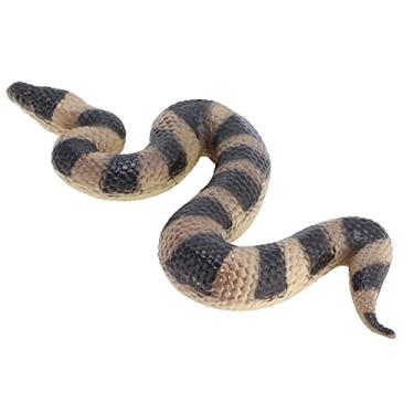 Imagem de Modelo de cobra, aparência altamente simulada Texturas moldadas únicas e detalhes coloridos Estatueta de modelo de cobra para professores e crianças para mesas