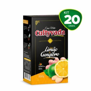 Imagem de Erva-Mate  Limão Com Gengibre 500 Gramas Kit Com 20 Unidades - Cultyva