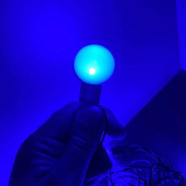 Imagem de Cordão De Lâmpadas De Led Formato Bolinha Opaca Azul