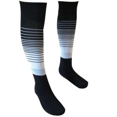 Imagem de Meião Profissional Degrade kit com 20 pares Preto com Branco