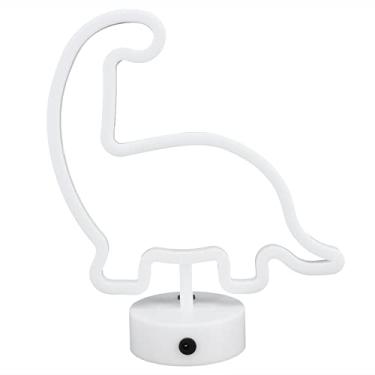 Imagem de Luz decorativa, lâmpada de néon em forma de dinossauro LED com base de 5 V com alimentação USB para presente de cama de casa