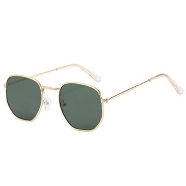 Imagem de Óculos de Sol Quadrado Feminino Vintage Armação Pequena Metal Óculos de Sol Feminino Designer de Moda Clássico Polígono Retro Gafas De Sol, Ouro G15, Outros