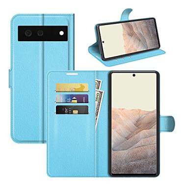 Imagem de YUNCHAO Caixa de telefone Para o Google Pixel 6 Litchi Texture Horizontal Flip Protective Case com titular e slots de cartão e carteira capa para celular