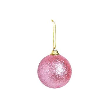 Imagem de Kit Bolas de Natal Glitter 5cm - Cores - 06 unidades - Cromus