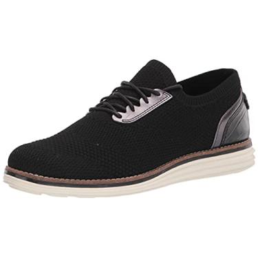 Imagem de Cole Haan Sapato Oxford masculino OriginalGrand Meridian, Entressola preta Stitchlite/preto metálico/marfim, 36