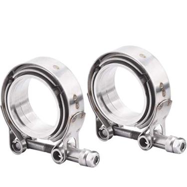 Imagem de ESPEEDER braçadeira de banda V de 7,6 cm com CNC de aço inoxidável macho e fêmea kit de flanges para sistemas de escape Turbo DownpipesESPEEDER 2.5inch-2Pcs 2AZ1291S2.5