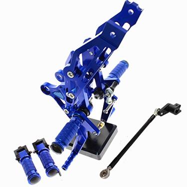 Imagem de Conjunto de descansos de pé traseiros para pés Krace Rearsets com pedais para câmbio de pé adequado para Honda Suzuki Yamaha KawasakiKrace Honda Grom MSX 125 2012-2015 azul KX-JT-MSX125-1215