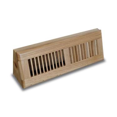 Imagem de Truaire C168-OBF 38,5 cm (medidas de abertura do duto), fonte de rodapé de carvalho sólido, 38,5 cm, acabamento de carvalho natural